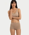 Hanro Touch Feeling Boyshort In Deep Taupe