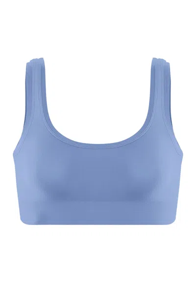 Hanro Touch Feeling Crop Top In Bluebird