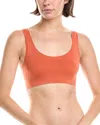 Hanro Touch Feeling Padded Crop Top In Orange