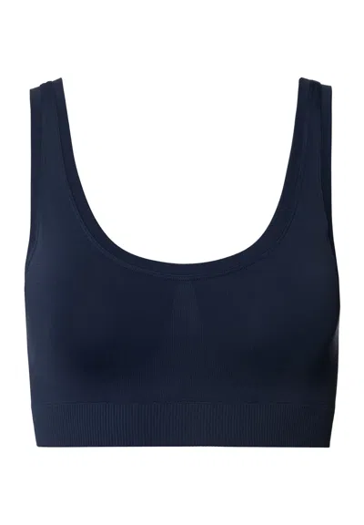 Hanro Touch Feeling Crop Top Padded In Blue