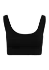 Hanro Touch Feeling Crop Top Women Black Stretch Padded Performance Jzz385 In Black
