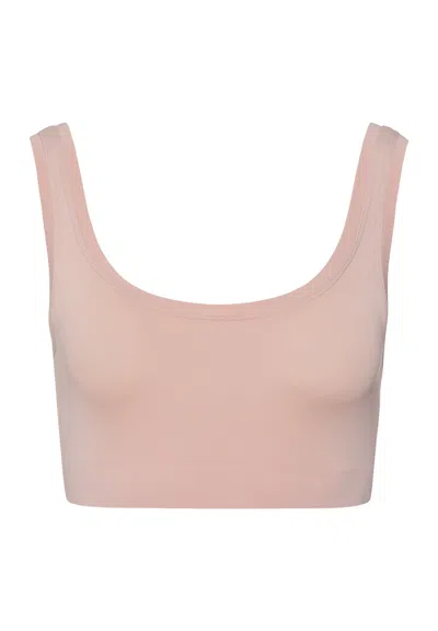 Hanro Touch Feeling Crop Top In Pink
