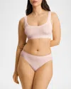 Hanro Cotton Seamless Hi-cut Brief In Rose