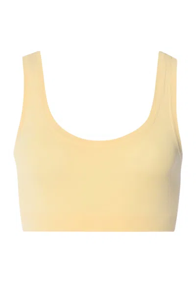 Hanro Touch Feeling Crop Top In Yellow