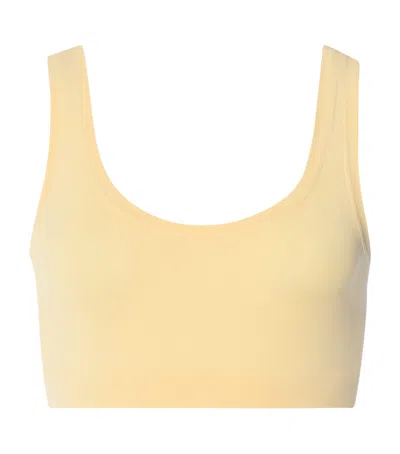Hanro Touch Feeling Crop Top In Yellow