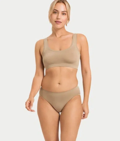 Hanro Touch Feeling Hi-cut Brief In Deep Taupe