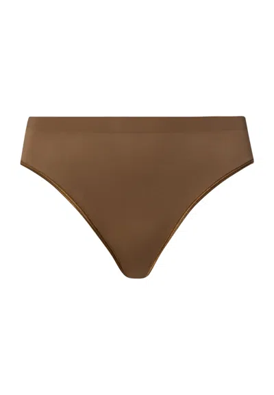 Hanro Touch Feeling High Cut Brief In Brown