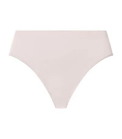 Hanro Cotton Seamless Cotton High Cut Full Brief In White
