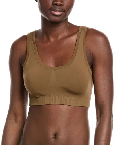 Hanro Touch Feeling Padded Crop Top In Brown