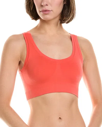 Hanro Touch Feeling Padded Crop Top In Orange