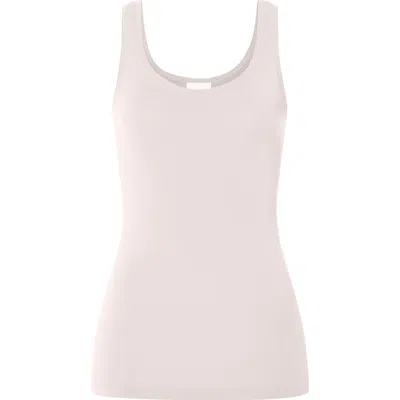 Hanro Touch Feeling Round Neck Tank Top In Metallic