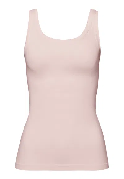 Hanro Touch Feeling Round Neck Tank Top In Pink