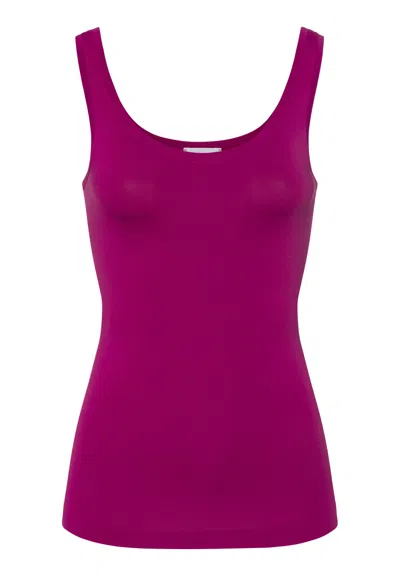 Hanro Touch Feeling Round Neck Tank Top In Purple