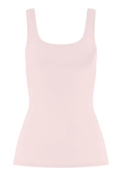 Hanro Touch Feeling Round Neck Tank Top In Rosewater