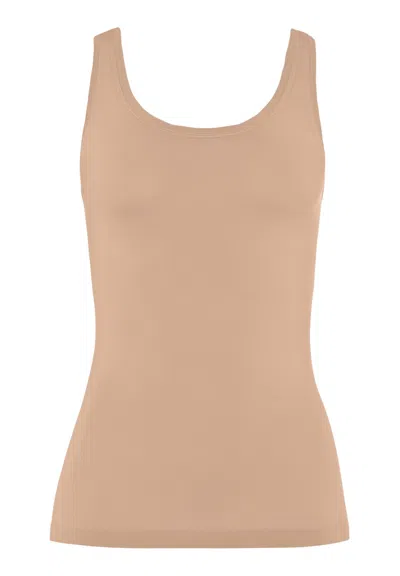 Hanro Touch Feeling Round Neck Tank Top In Brown