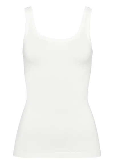 Hanro Touch Feeling Round Neck Tank Top In White