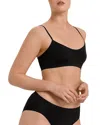 Hanro Touch Feeling Spaghetti Strap Crop Top In Black