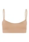 Hanro Touch Feeling Spaghetti Crop Top In Neutral