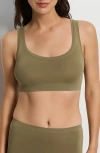 Hanro Touch Feeling Sports Bra In Green