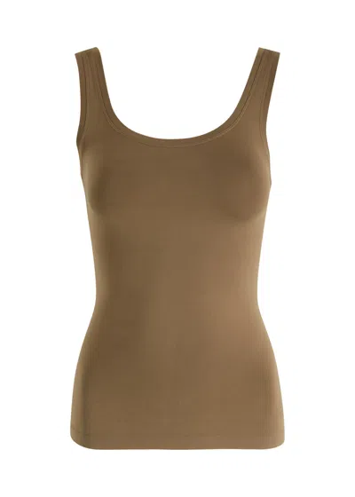 Hanro Touch Feeling Stretch-jersey Tank Top In Dark Brown