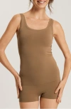 Hanro Touch Feeling Stretch-jersey Tank Top In 2821 - Walnut
