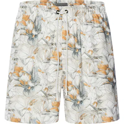 Hanro Travelwear Organic Cotton Floral Shorts In Brown