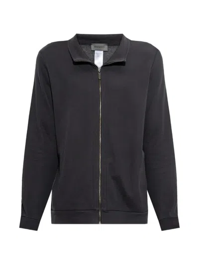 Hanro Travelwear Zip-up Hoodie In Black
