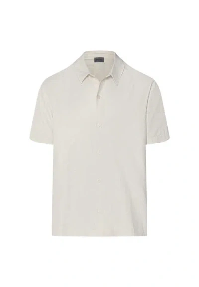 Hanro Uc Linen And Cotton Woven Shirt In White