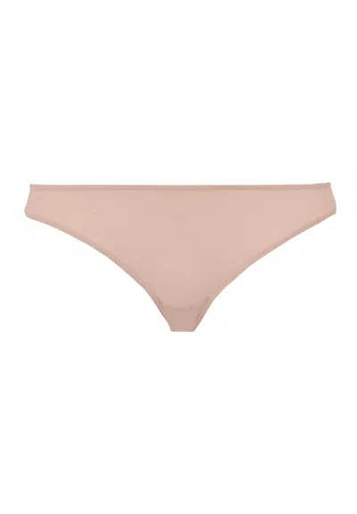 Hanro Ultralight Cotton Bikini In Brown