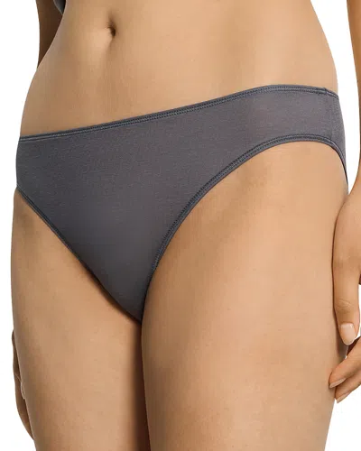 Hanro Ultralight Cotton Bikini In Blue