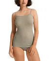 Hanro Ultralight Cotton Cami In Crystal Green
