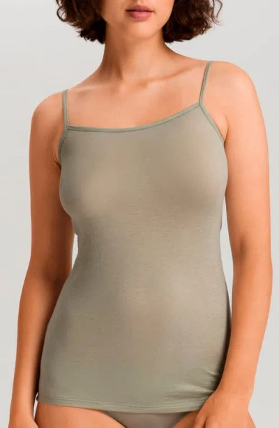Hanro Ultralight Cotton Cami In Green
