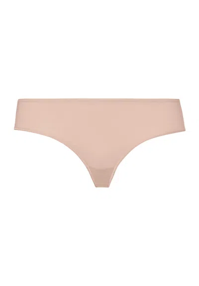 Hanro Invisible Cotton Cotton Blend High Cut Brief In Brown