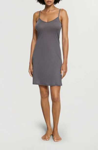 Hanro Ultralight Cotton Slip In Gray