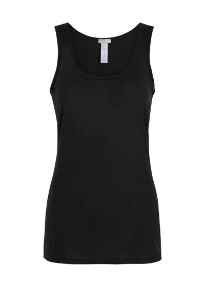 Hanro Ultralight Cotton Tank In Black