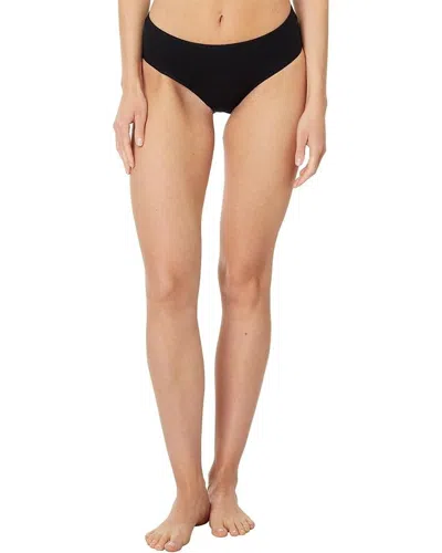 HANRO HANRO ULTRALIGHT HI CUT BRIEF PANTY WOMEN'S BLACK COTTON PULL-ON BUU636