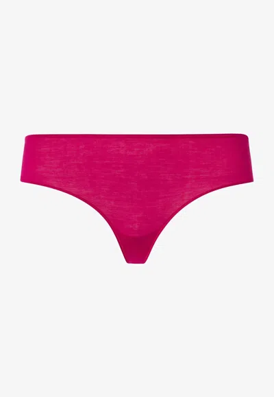 Hanro Ultralight Hi-cut Brief Women's Fuchsia Cotton Pull-on Underwear Buu822 In Multi