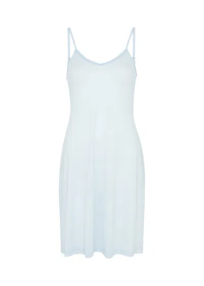 Hanro Ultralite Cotton Night Dress In Light Blue