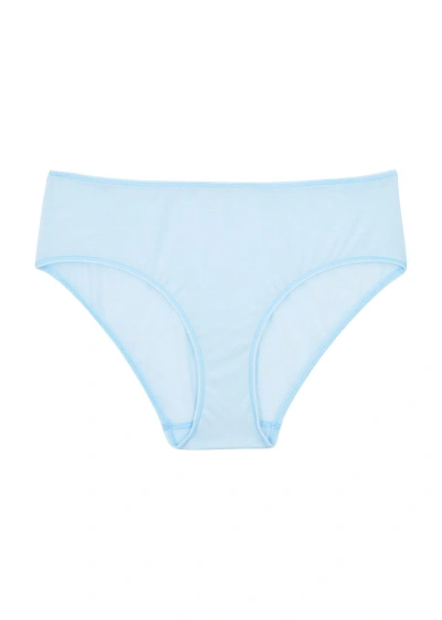 Hanro Ultralite Midi Cotton Briefs In Light Blue