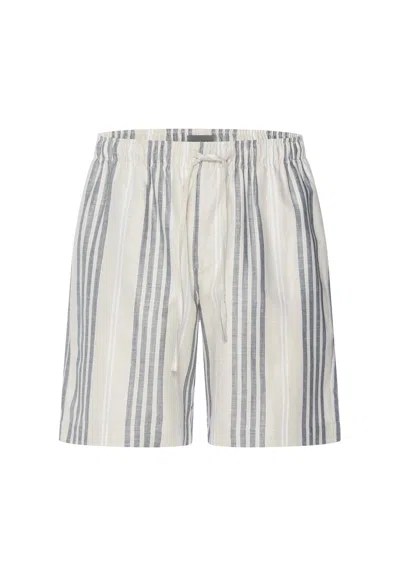 Hanro Urban Casuals Linen And Cotton Woven Shorts In Neutral
