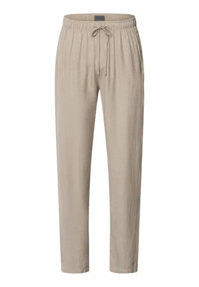 Hanro Urban Casuals Linen Blend Drawstring Pants In Neutral