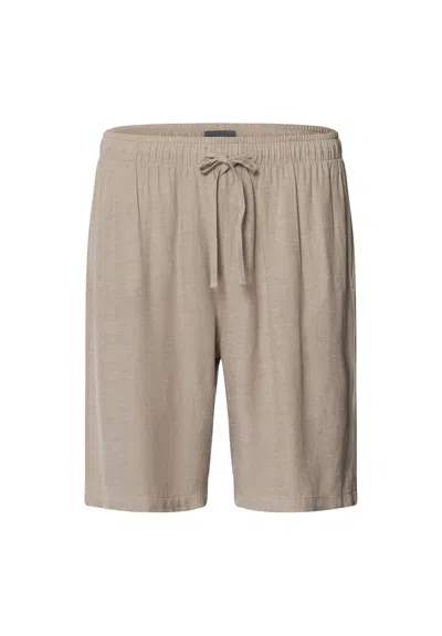 Hanro Urban Casuals Linen Blend Drawstring Shorts In Neutral
