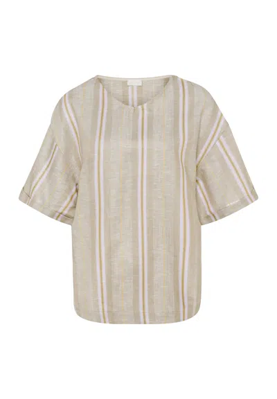 Hanro Urban Casuals Linen Blend Oversized Top In Multi