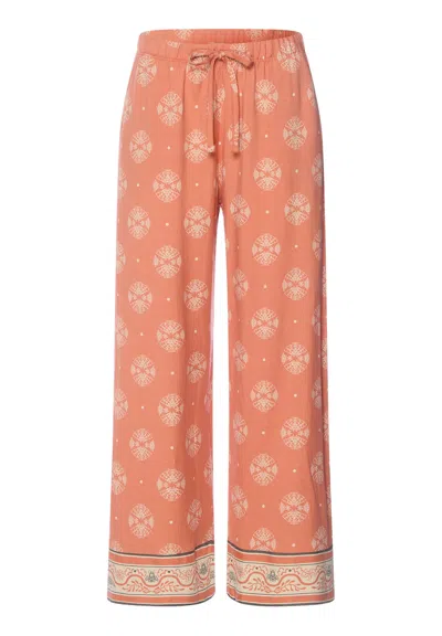 Hanro Urban Casuals Linen Blend Woven Cropped Pant In Pencil Mariposa