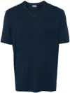 Hanro Casuals Short-sleeve V-neck T-shirt In Blue