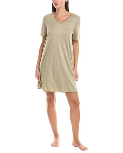 Hanro V-neck Nightgown In Green