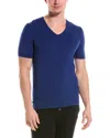 Hanro V-neck Regular-fit Stretch-woven T-shirt In Space Blue