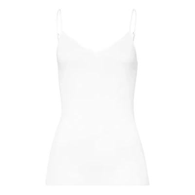 Hanro Cotton Sensation Scoop-neck Stretch-cotton Jersey Top In White