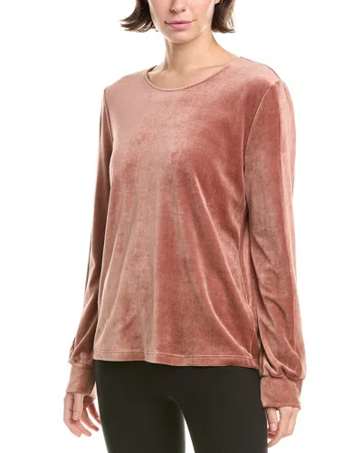 Hanro Velvet Round Neck Pullover In Brown