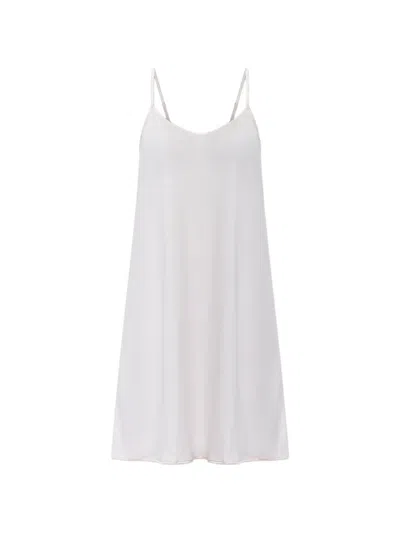 Hanro V-neck Slip Nightdress In White
